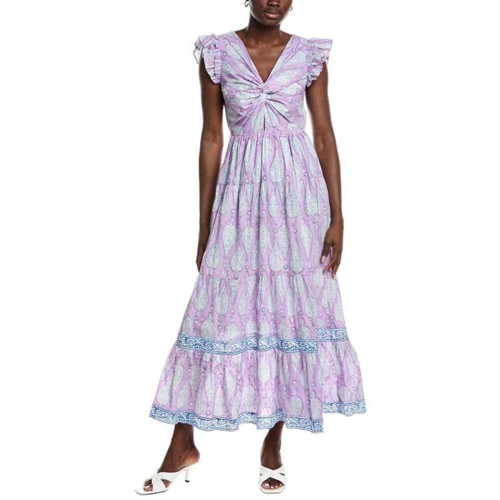 Garrie B Womens  Combo Flavian Maxi Dress, Pink